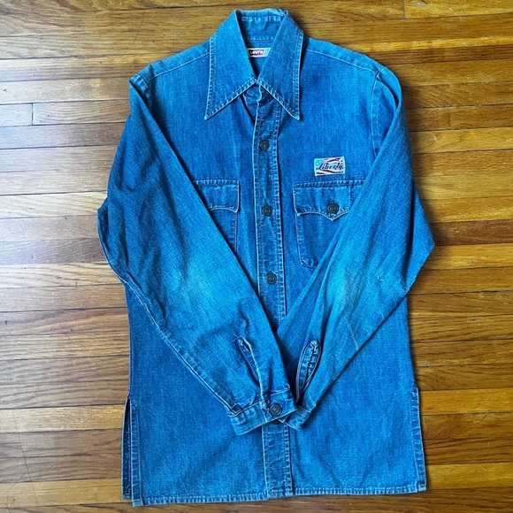 Vintage 70s Levi's Liberty Blue Denim Shirt/Jacket - Picture 2 of 11